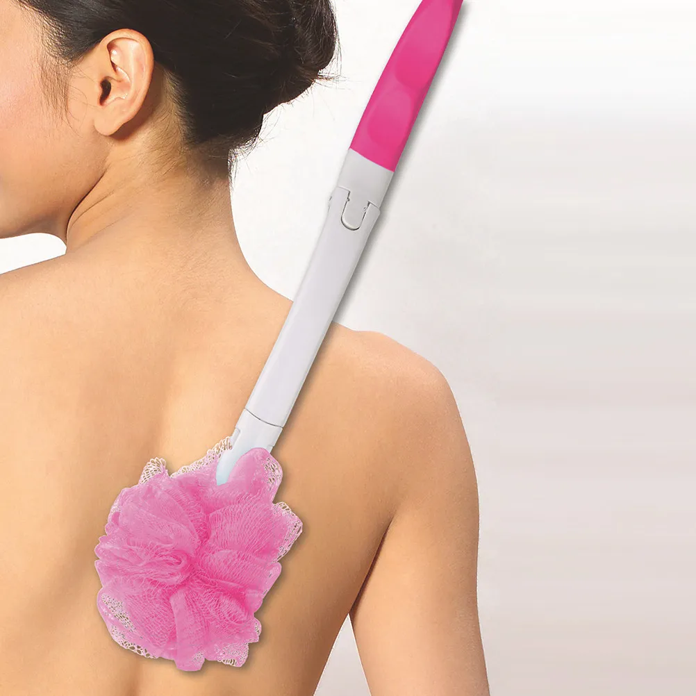 

Набор из 1 складной щетки для ванны с длинной ручкой и 4 сменными насадками для глубокого очищения спины и отшелушивания кожи во время душа