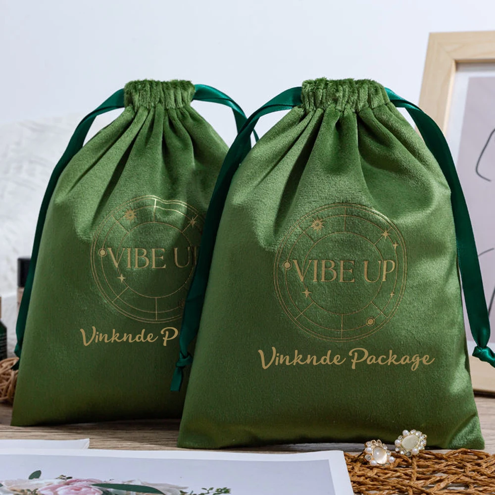 

50pcs Personalized Logo Jewelry Package Pouches Velvet Drawstring Bracelets Necklace Packaging Organizer Wedding Gift Candy Bags