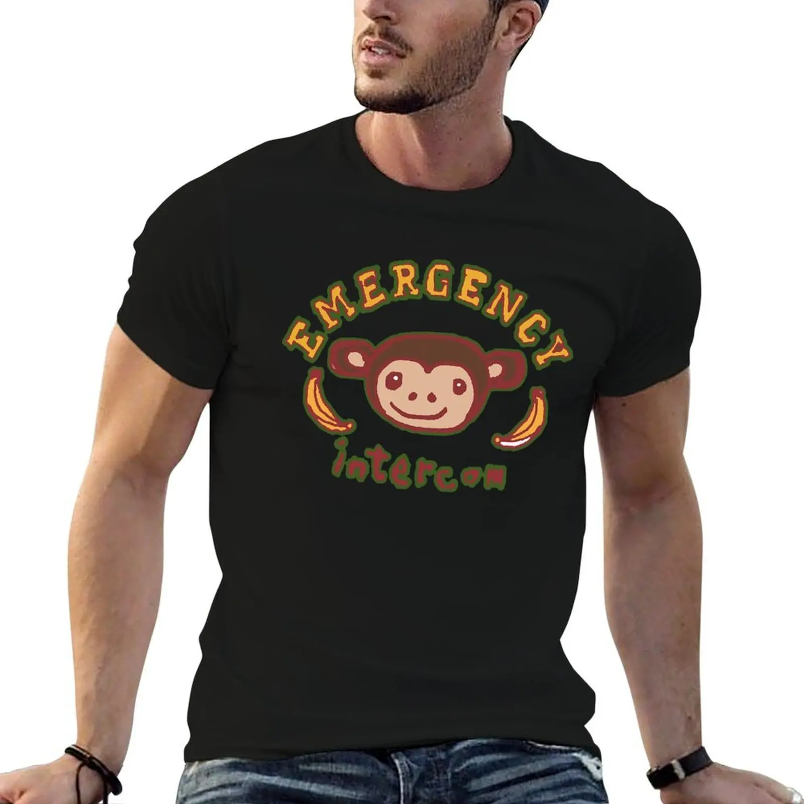 

Emergency Intercom Merch Monkey T-Shirt man t shirt cotton man t shirt designer T-Shirt