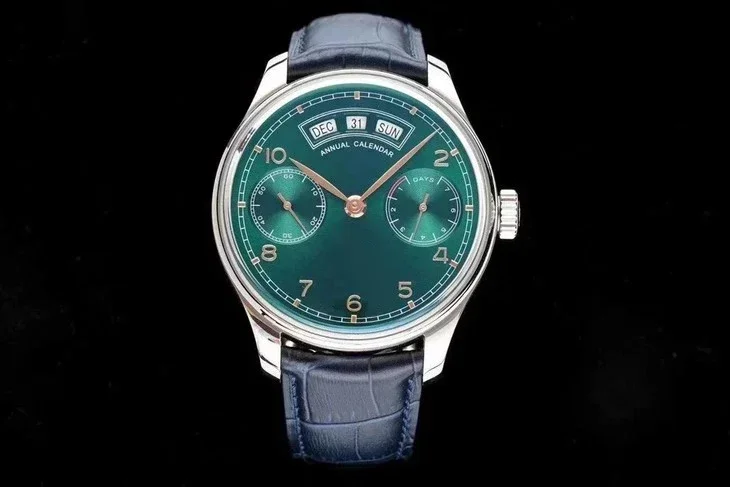 ZF factory IW-503502 Irresistible Portuge Annual Calendar Blue Dial top quality Movement from Guangzhou watches