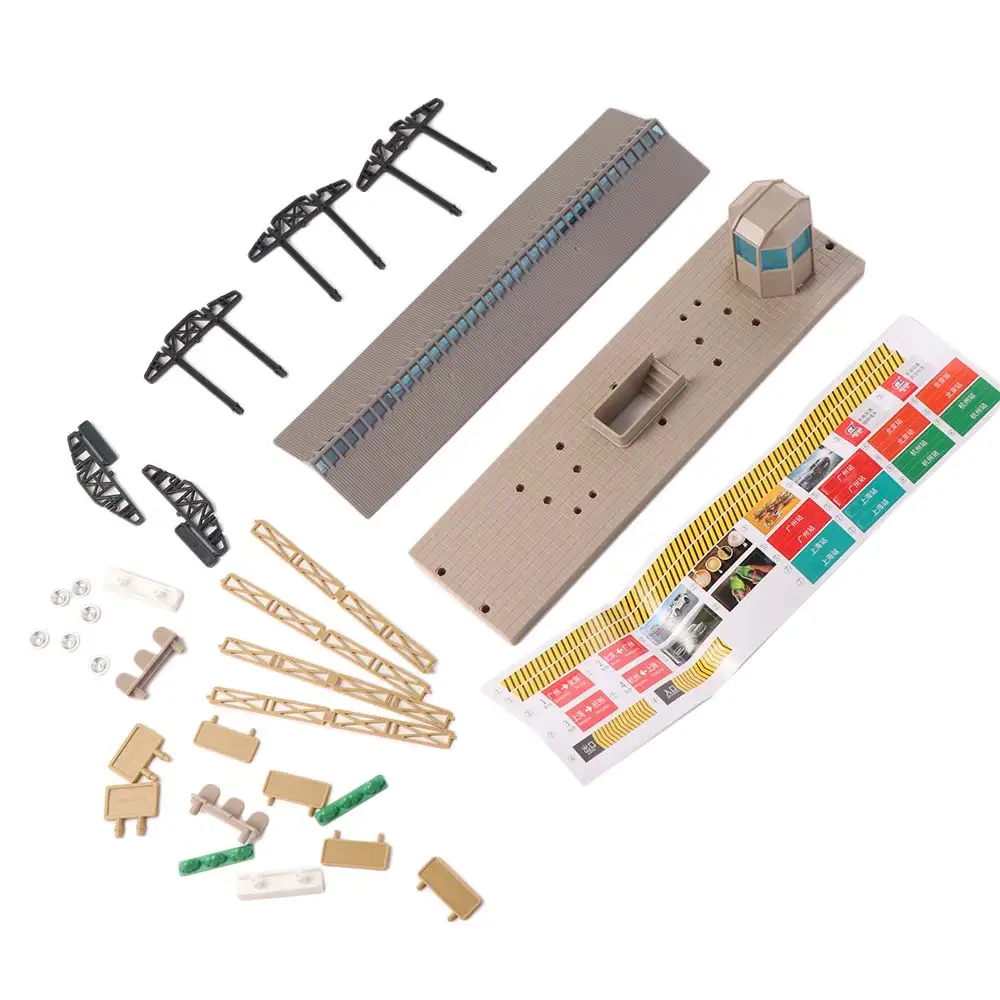 

1:64 Scale Metro Station Model Simulated Figure Display Miniature Subway Station Street View DIY Assembly