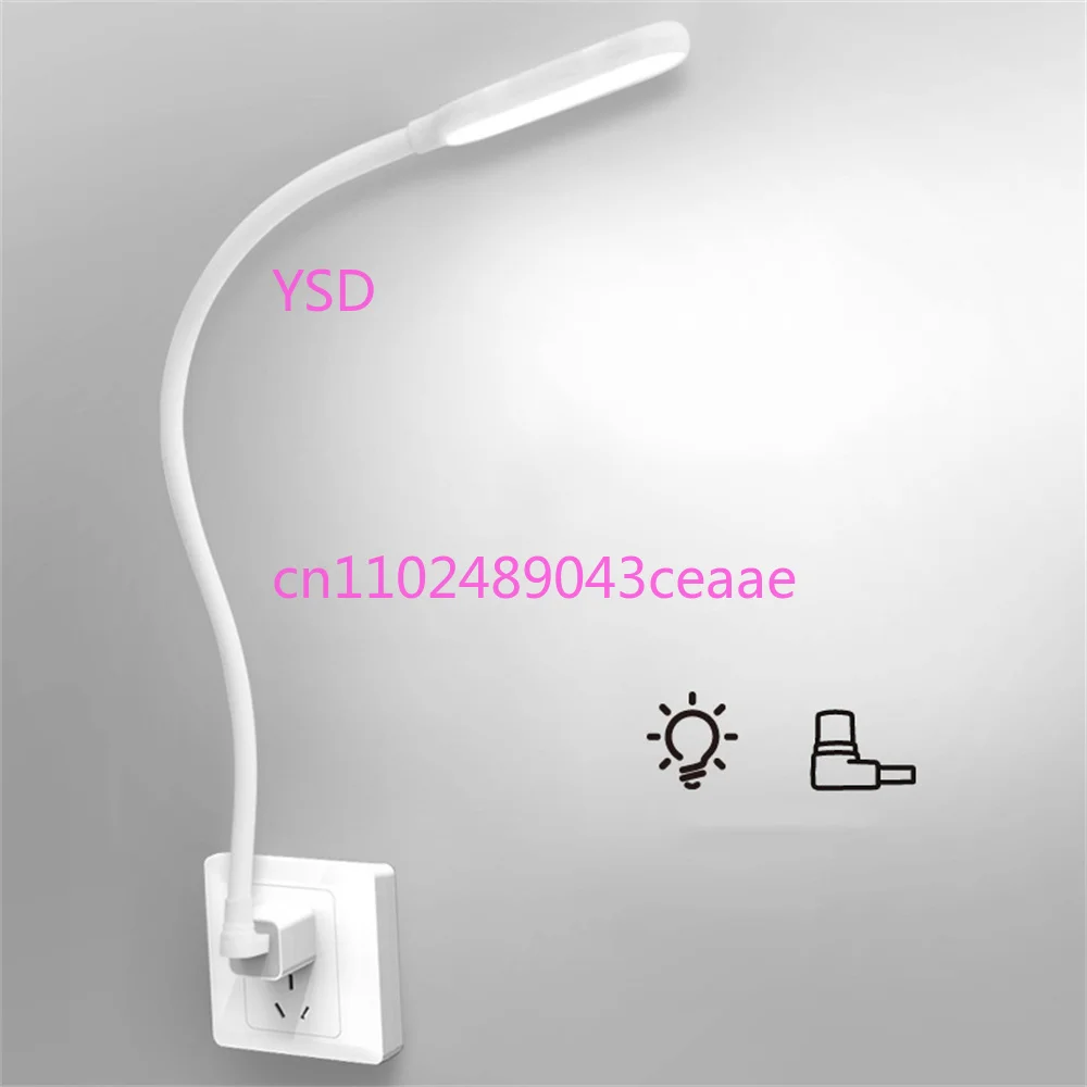 3 Color Adjustable USB LED Reading Lamp Flexible Neck Curved Feet Clip Light For Laptop Notebook Bedside Night Light