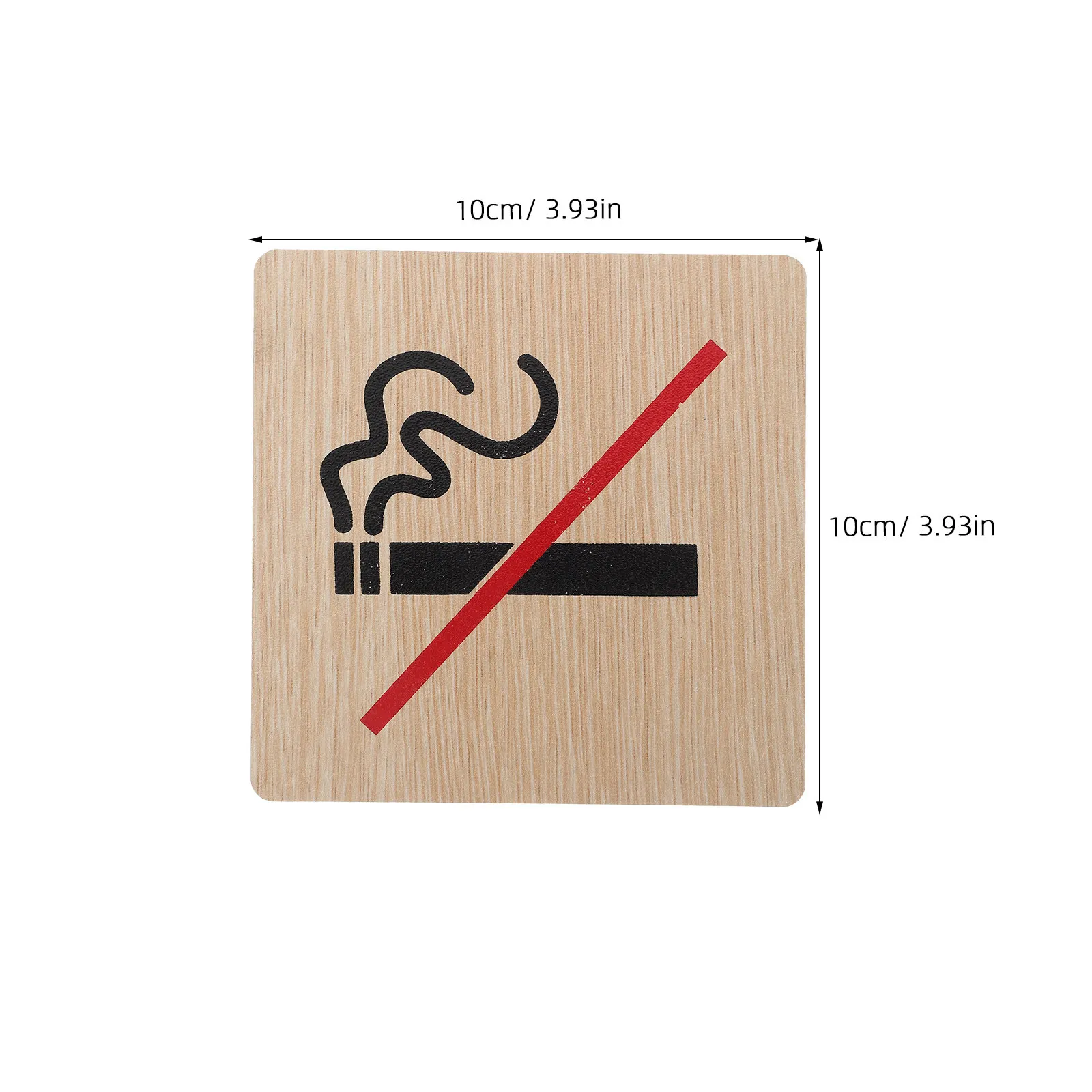 2Pcs Wooden No Smoking Sign Effective Reminder Decorative Warning Sign for Smoke Free Environment Office Restaurant Hotel Cafe