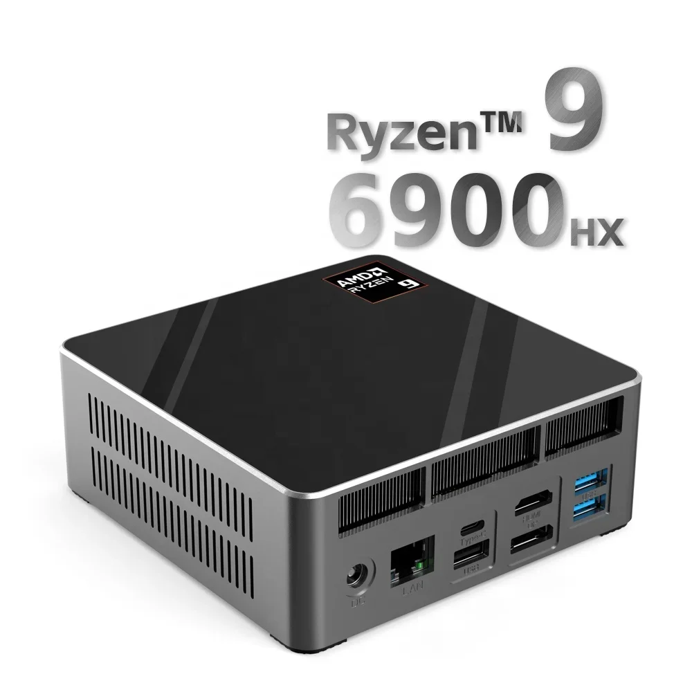 amd r9 6900hx 16gb ddr5 512gb nvme gaming pc box 8 core 16 Threads R9 mini pc industrial computer ordinateur portable i7