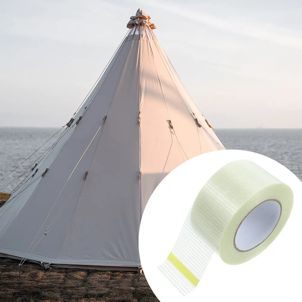1 Roll Fiberglass Repair Tape Waterproof Tent Repair Single Side Packaging Bundling Shipping Tape Heat Tapes for Heat Press