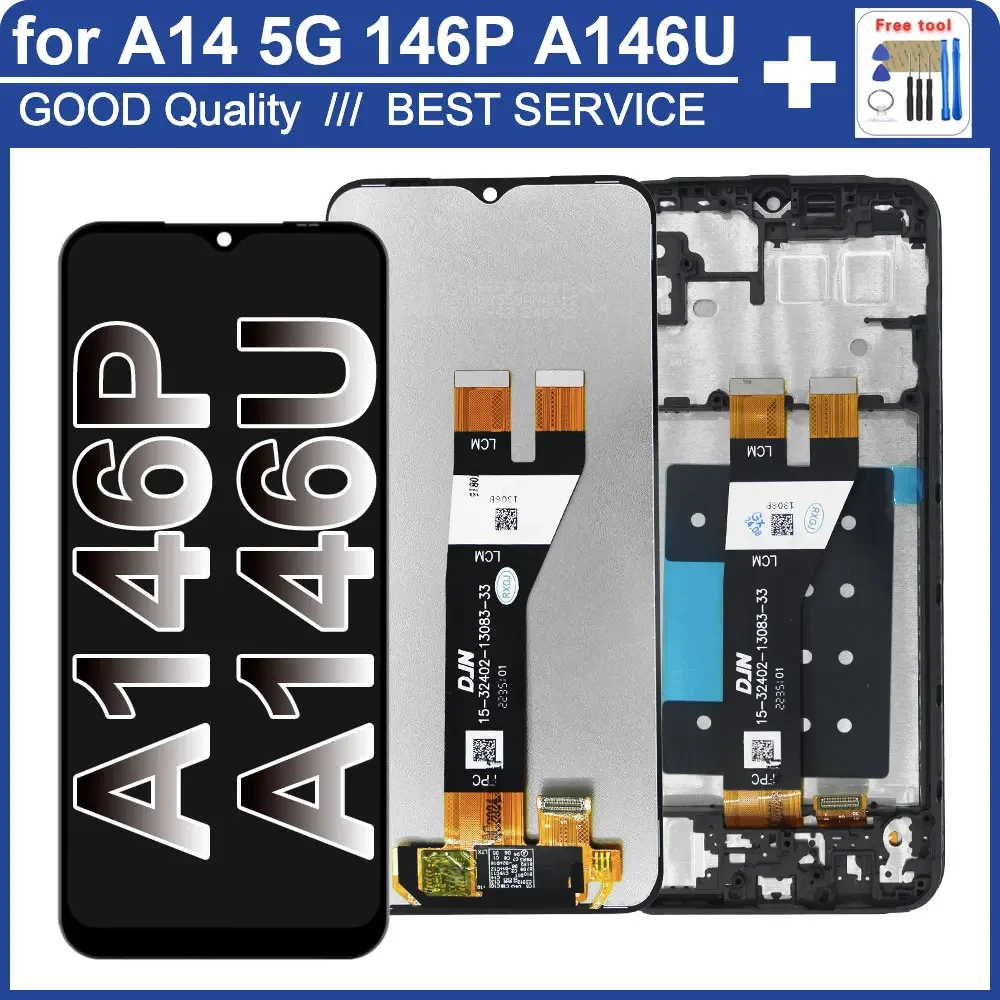 

6.6'' for Samsung Gallaxy A14 5G A146P LCD Display Touch Screen Digitizer Assembly for Samsung A146 A146P A146U SM-A146U LCD