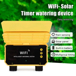 Smart WiFi Irrigation Watering Timer LCD Display Solar Irrigation Controller 1/2 Zone Automatic Watering System for Garden Lawn