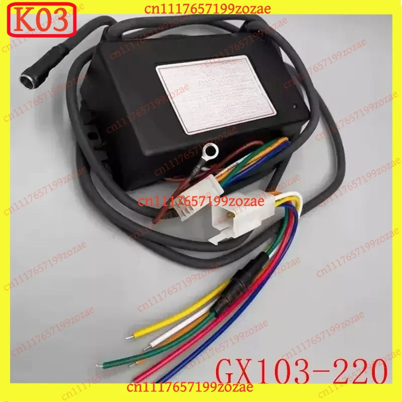 k03 220V Pulse Igniter Controller with Ignition Needle for GX103-220 Natural Gas LPG Burner Stove, Replacement Parts