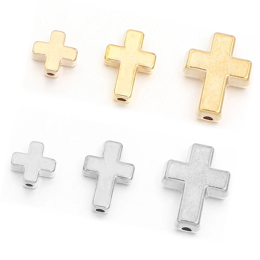 50-100pcs/lot CCB Cross Beads 8X8mm 9X13mm 12X16mm Loose Spacer Beads For Jewelry Making DIY Bracelet Necklace Accessories image 4
