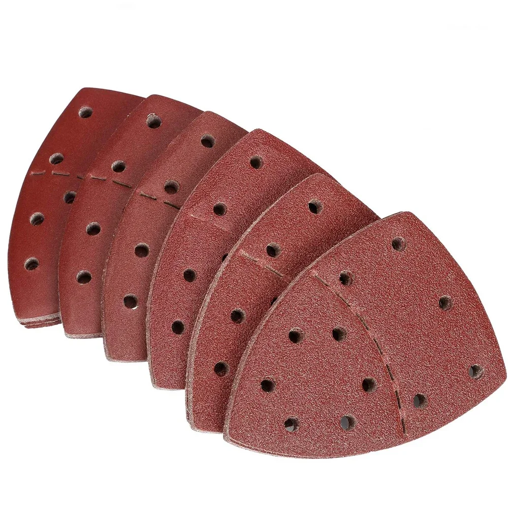 20pcs Mouse Sanding Sheets Hook and Loop Sander Pads 11-Holes Sand Paper Grits 40-320 Assorted Fit Bosch Multi-Sander for Polish