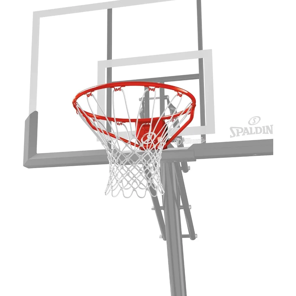 Professional 18" Steel Basketball Hoop with Net - Fixed/Breakaway Rim for Indoor & Outdoor Courts