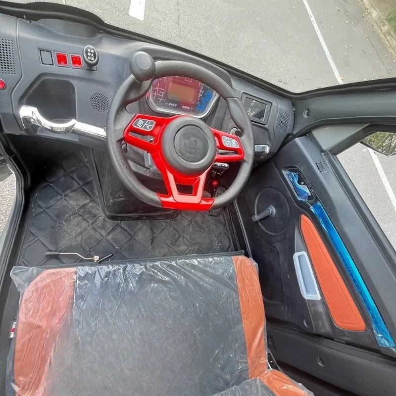 Wholesale Custom Electrique Fully Enclosed Electric Tricycle Covered Body Passenger Carrying City Transport 3 Wheel Motorcycles
