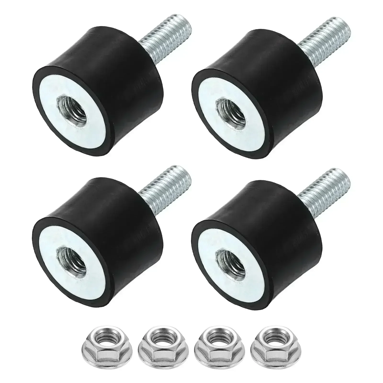 Engine Mount Shock Absorber Rubber Buffer with M6 Thread for Vibration Dampening in Air Compressors Water Pumps