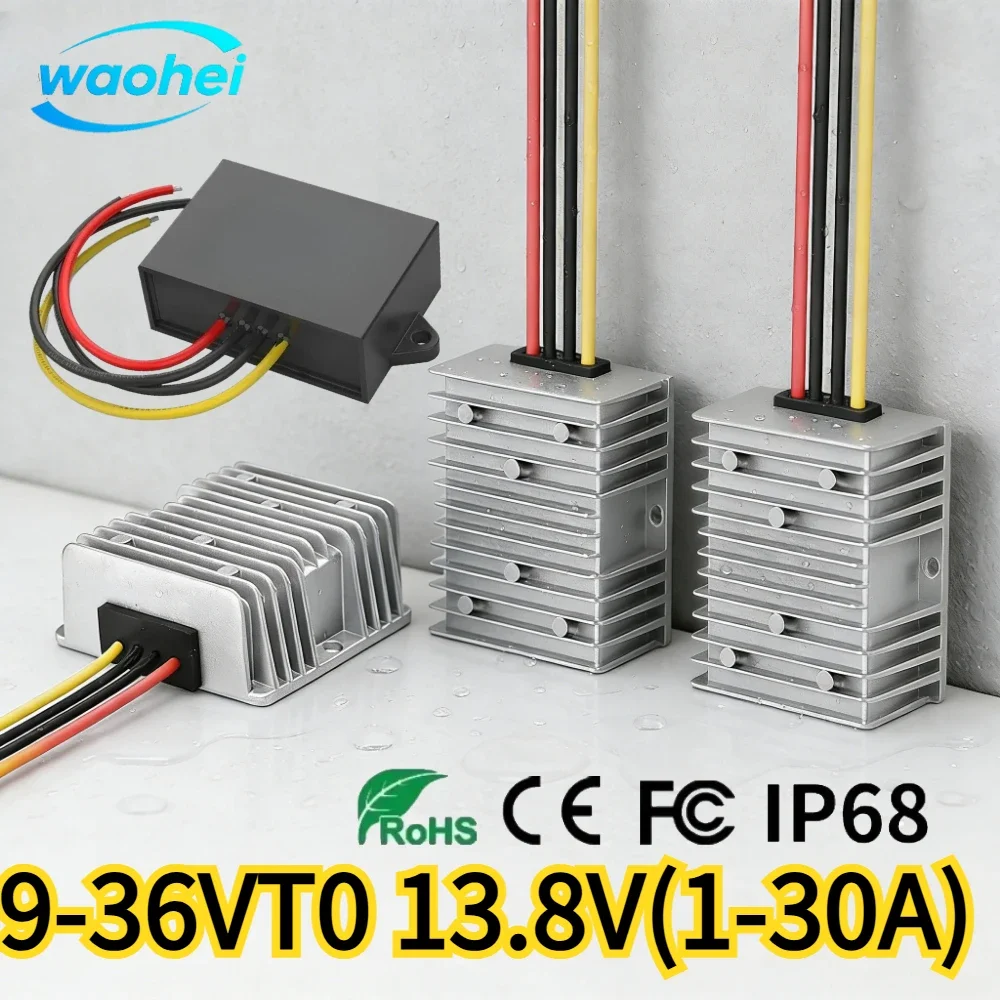 9-36V To 13.8V 1A - 30A DC Boost Buck Converter Stabilizer Voltage Regulator Boost Buck Module 13.8 Volts for Cars Solar ROHS