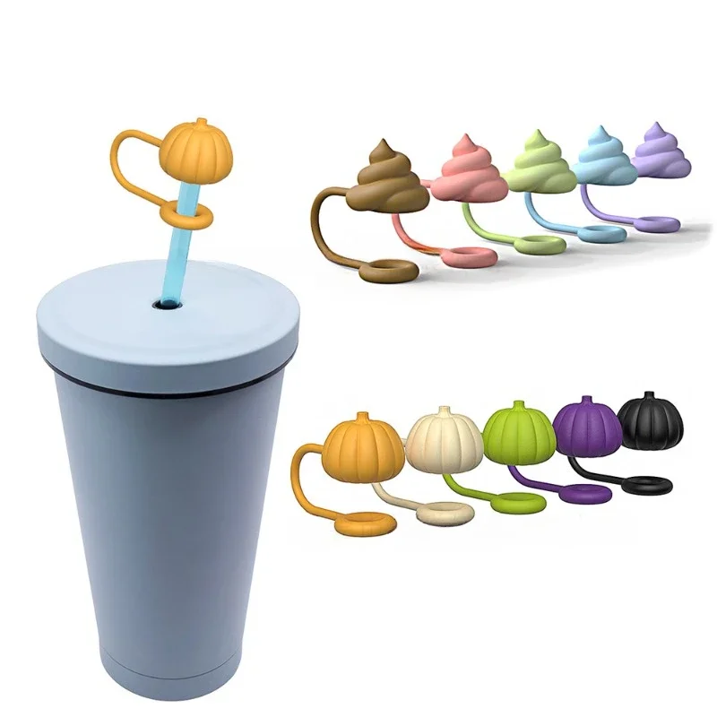 Straw Cover Cap For Stanley Cup Reusable 10mm Silicone Straw Topper Compatible 30840 Oz Tumbler With Handle Tips Lids