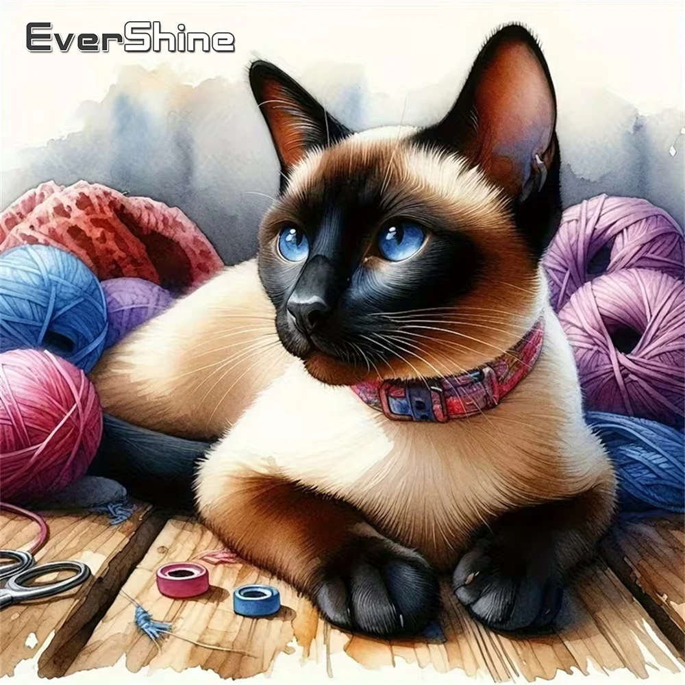 

Evershine 5D алмазная живопись кошка животное DIY Алмазная мозаика Новое поступление акриловые принадлежности для рукоделия Декор для дома