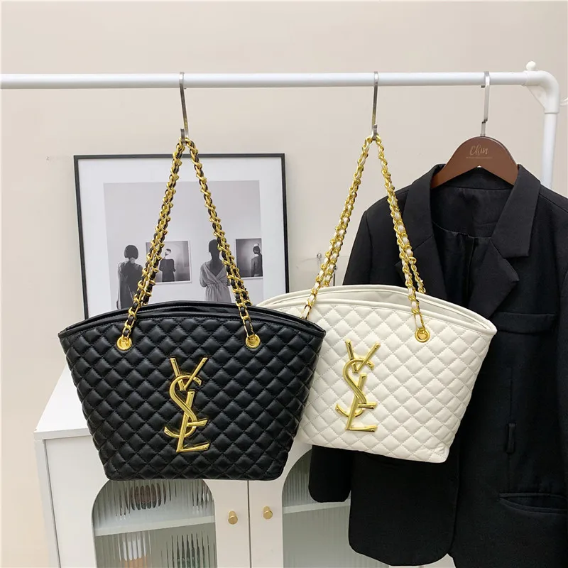 디자이너 스타일 가방 - 2025 신모델 - 클래식하고 다용도로 활용 가능한 패션 크로스백 - 대용량 다이아몬드 패턴 토트백