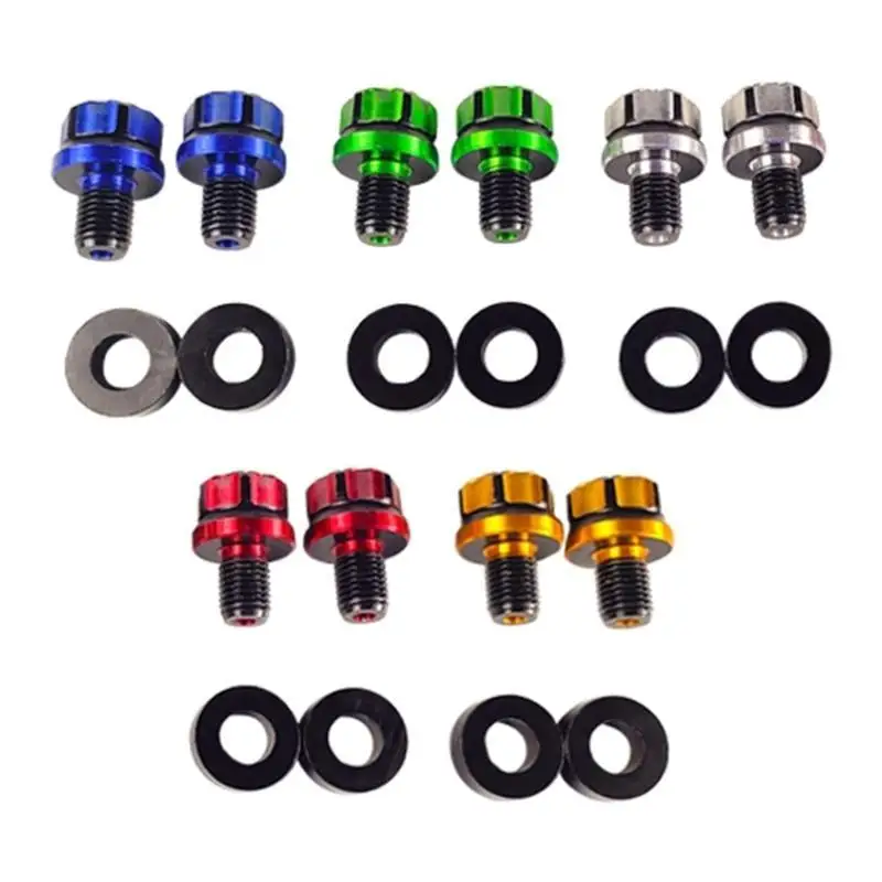 

31BC 2Pcs Screws Motorcycle Hole Aluminum Plugs Rear View Screws