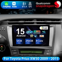 Android 15 For Toyota Prius XW30 2009 - 2015 GPS Stereo Viedo Player 5G WIFI Autoradio Head Unit BT QLED Wireless Carplay Auto
