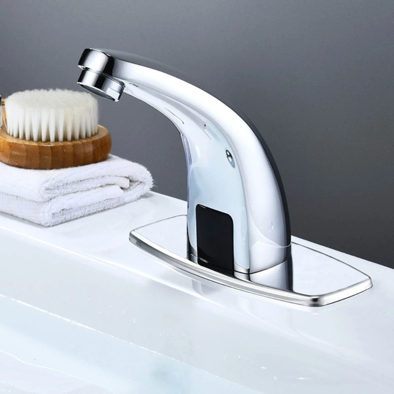 

Bathroom Induction Tap Automatic Sensor Faucets Touchless Water Saving Sink Faucets for School Home Hotel Public Place