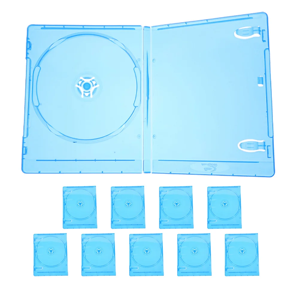 

10Pcs Disc Packing Box Semi-Transparent Rectangular Cd Dvd Storage Case Multi-Use Disc Wrapping Boxes Organizer