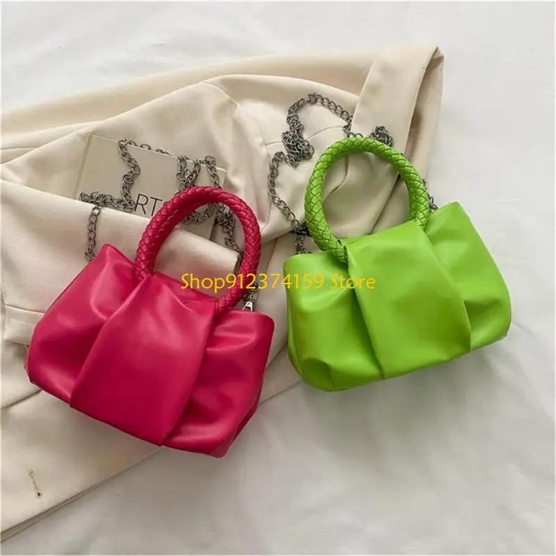 

G5AE Small Shoulder Bag with Chain Strap Fashionable Cloud Crossbody Bag