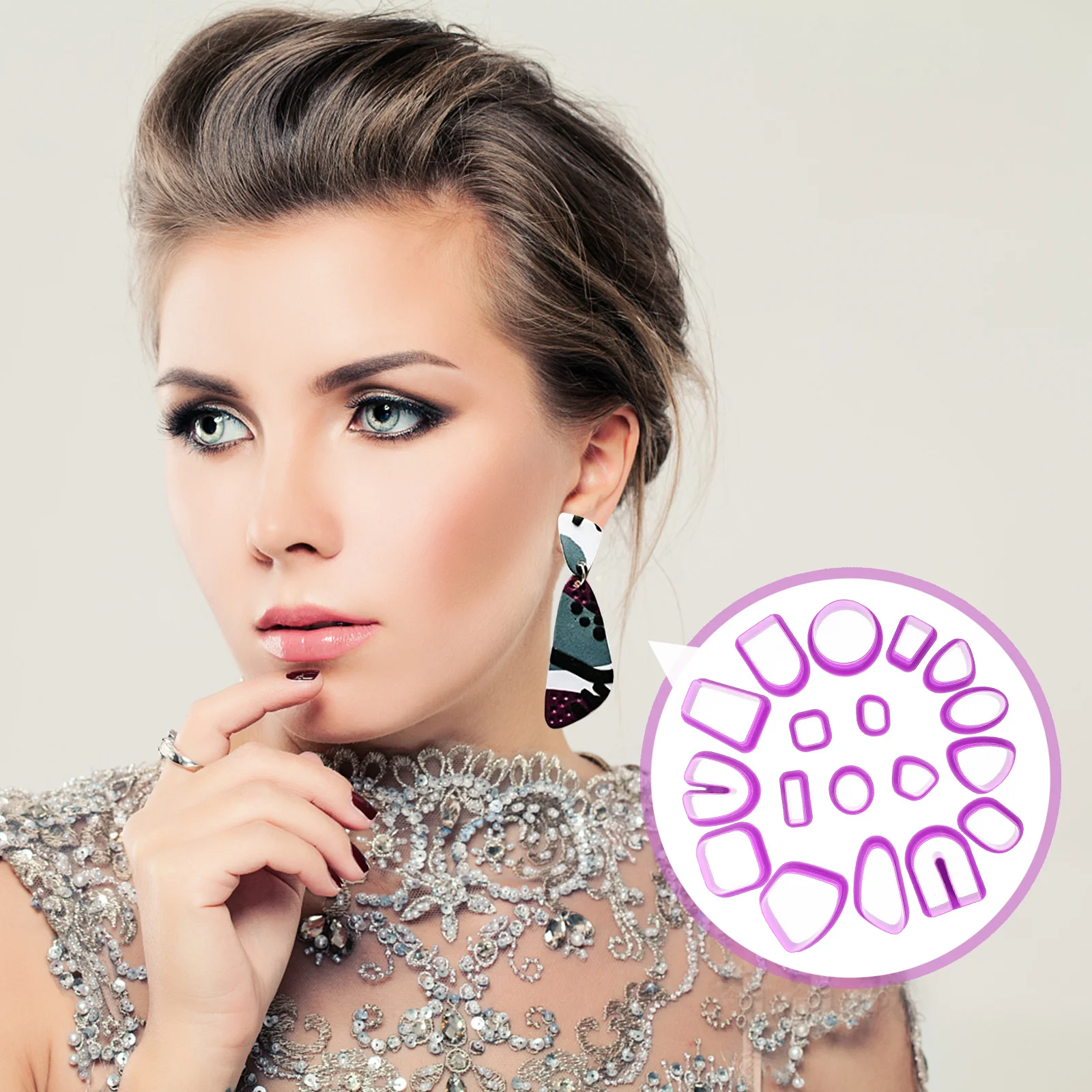 

18pcs Soft Clay Cutters For Earrings Making Diy Jewelry Craft Pottery Tools Kit Polymer Clay Molds Cutter Multifunctional Craft