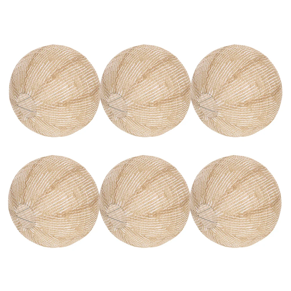 

6Pcs Burlap Hanging Lantern Round Linen Lampshade Vintage Wedding Birthday Party Decoration Cloth Lantern Burlap Round Lampshade