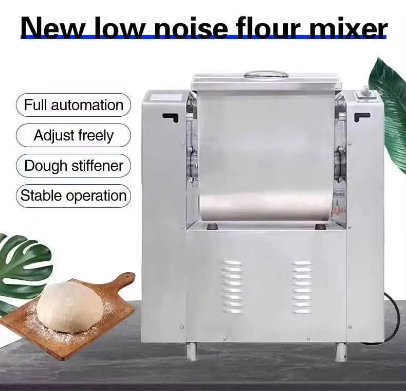 15KG 25KG 50KG Silent Type Dough Mixer For Dumpling Chapati Maker Roti Noodles Dough Mixing Machine Bakery Dough Mixer