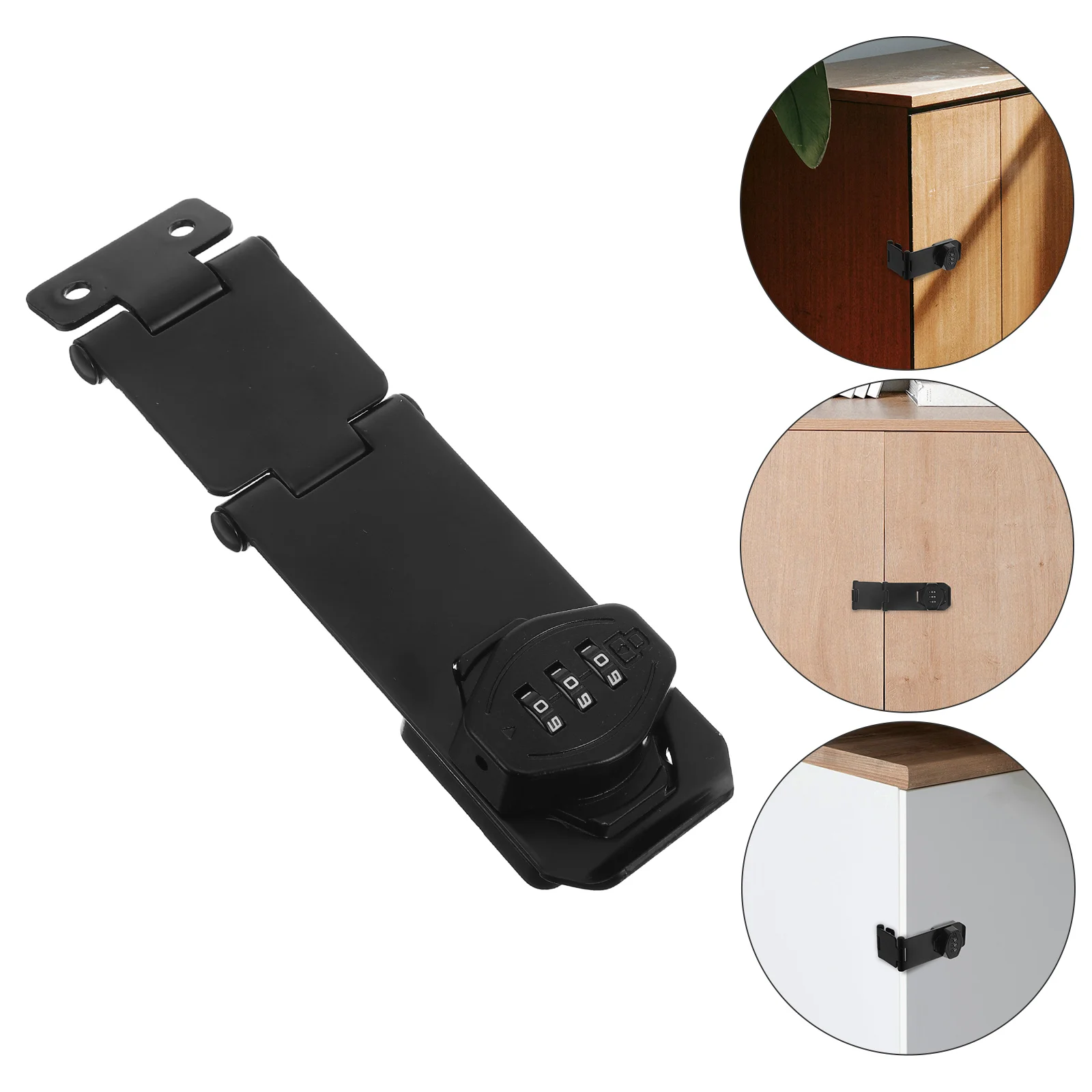 1 Juego de cerradura de combinación sin llave para cajones, gabinetes con doble bisagra, cerradura de puerta de gabinete con contraseña, gabinete con contraseña para el hogar L