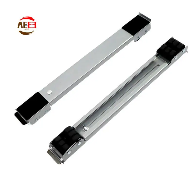 AEE3-1 Piece Trolley Feet Movable Adjustable Telescopic Fridge Stand Wheel For Dryer Refrigerator Grey