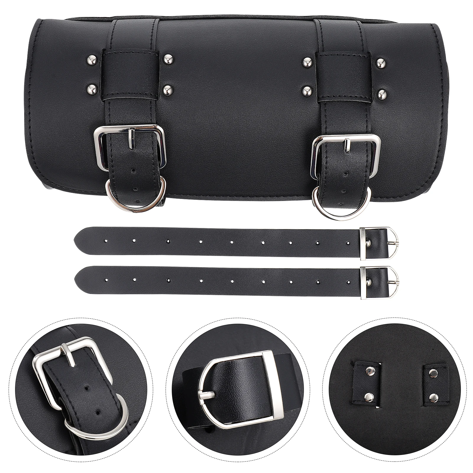 

1 pc Motorcycle Handlebar Durable Waterproof Front Frame Storage Bag For Bikes Scooters Black Bike Bag Tool Storage