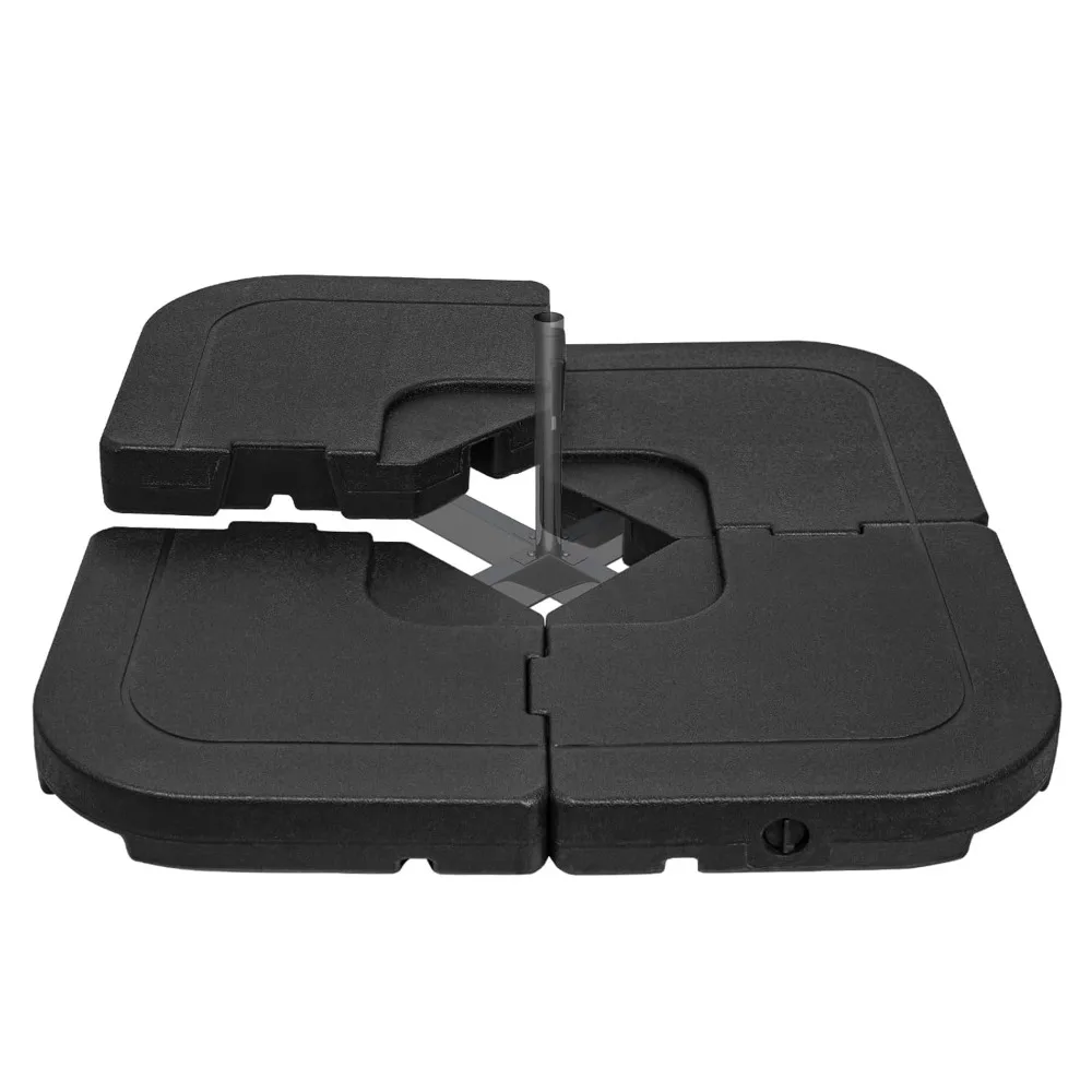 

4pcs 185lb Capacity Heavy-Duty Cantilever Offset Patio Umbrella Base, Wind-Resistant Outdoor Square Base, Black, Customized