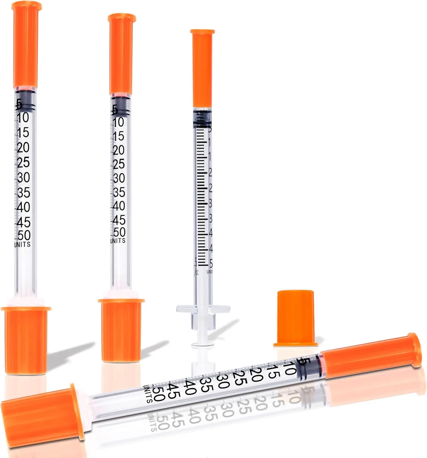 

100Pcs/Box 0.5ml 31G 5/16inch insulin Syringe With Needle Diaposable Sterilized Individually Wrapped injector for Pets Animal