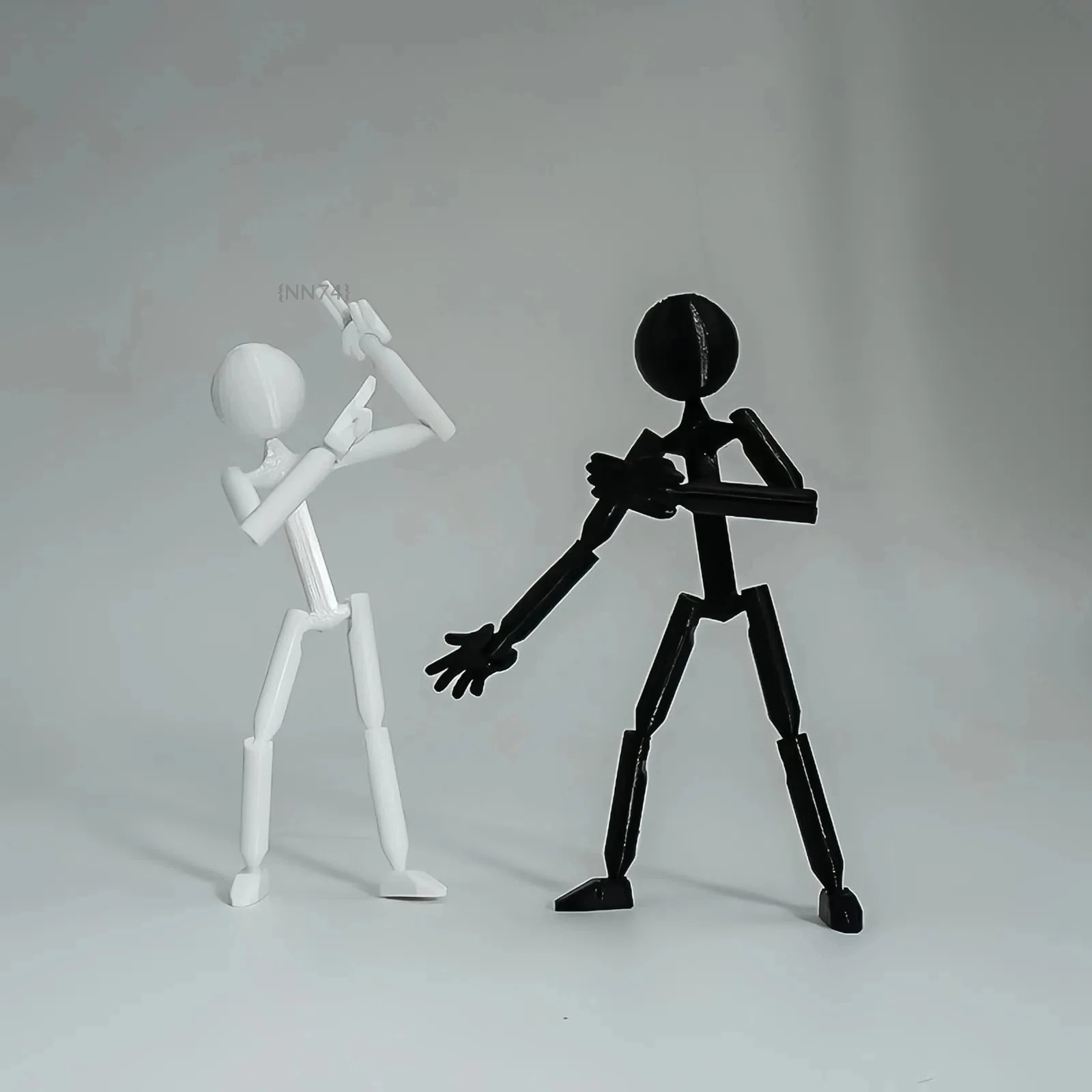 3D Printed Mannequin Novelty Action Figure Stickman Assembled Robot Multi-Jointed Multi Joint Stickman Toy Movable 3D Printing