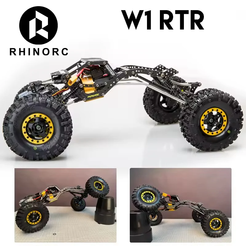 

Rhino W1 RTR Chassis 317mm 1/10 Shafty Crawler Rig with MOZA 1.9 Inch Tires Brass Wheels