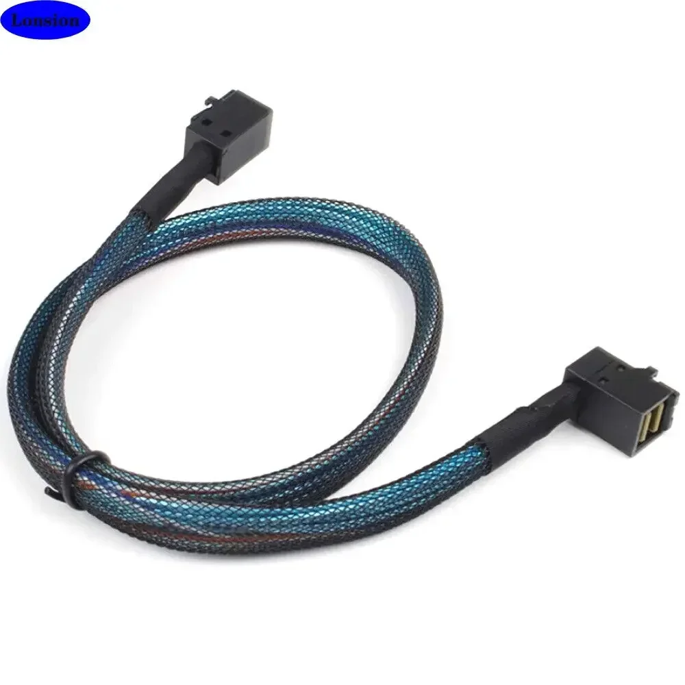 MINI SAS HD SFF-8643 to  90 degree MINI SAS SFF-8643 server connection Cable
