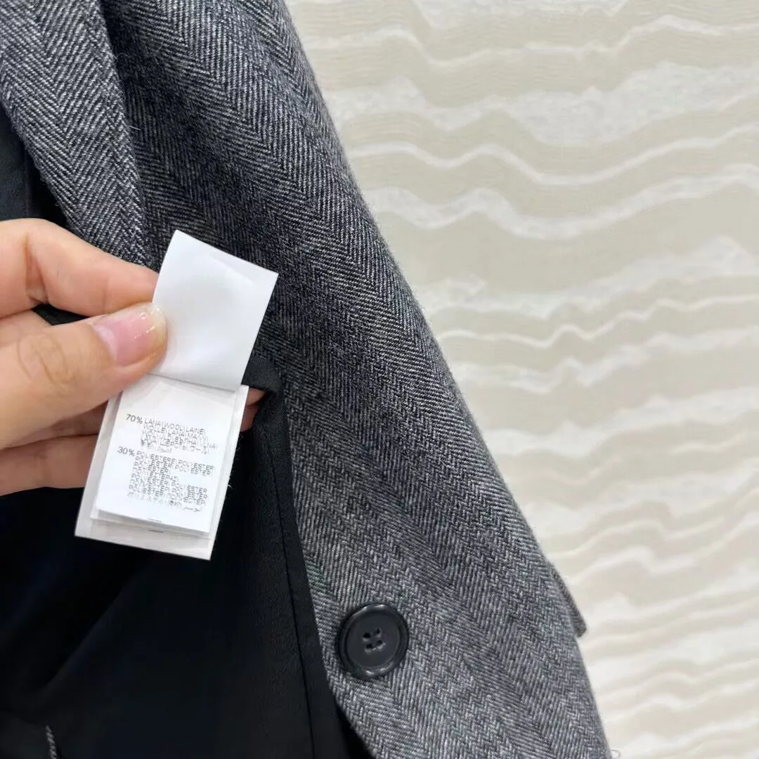 Old Money Style Office Lady Wool Blends Blazer Vest Women Suede Sheepskin Leather Notched Sleeveless Elegant Retro Tank Jacket