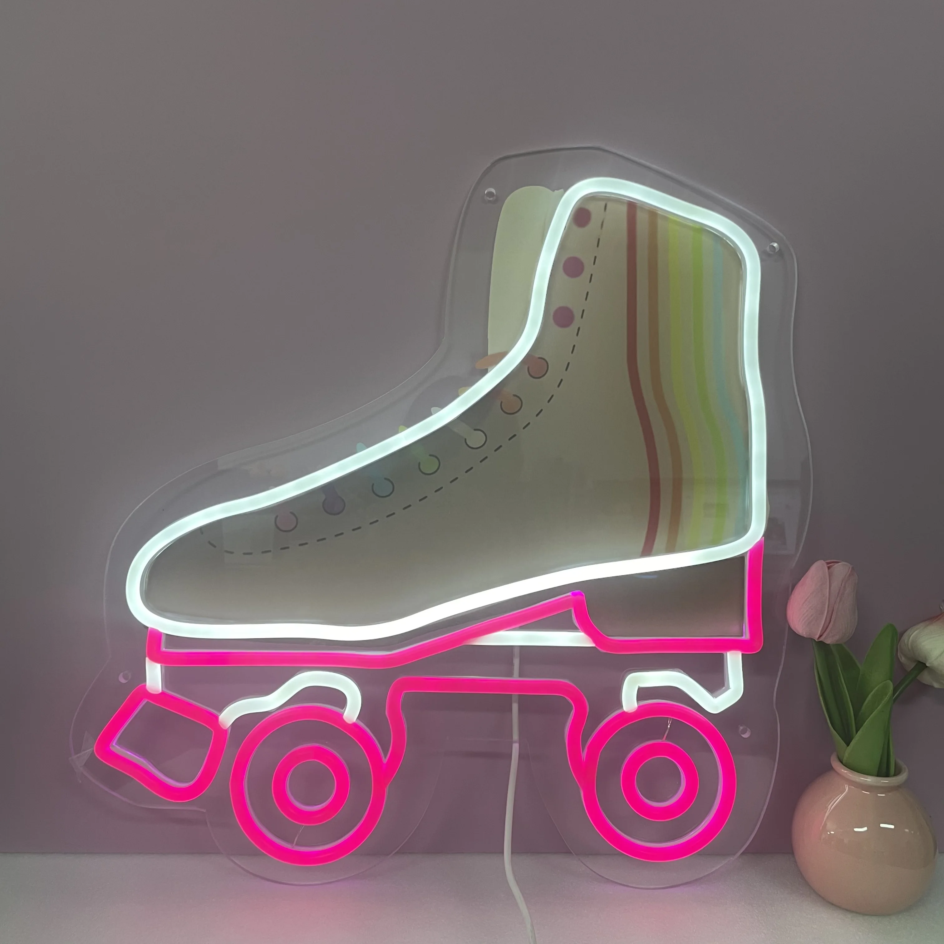 Roller Skate Neon Sign Wall Decor Roller Skate Sign Sport Business Store Roller Skate Sign Best Birthday Gift for Teens