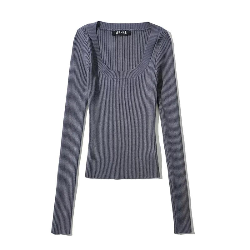 Spring Autumn Knitted Long Sve Women's Sweater Stripe Pattern Large Collar Slim Fit Casual Faion Trendy Sle by Ins