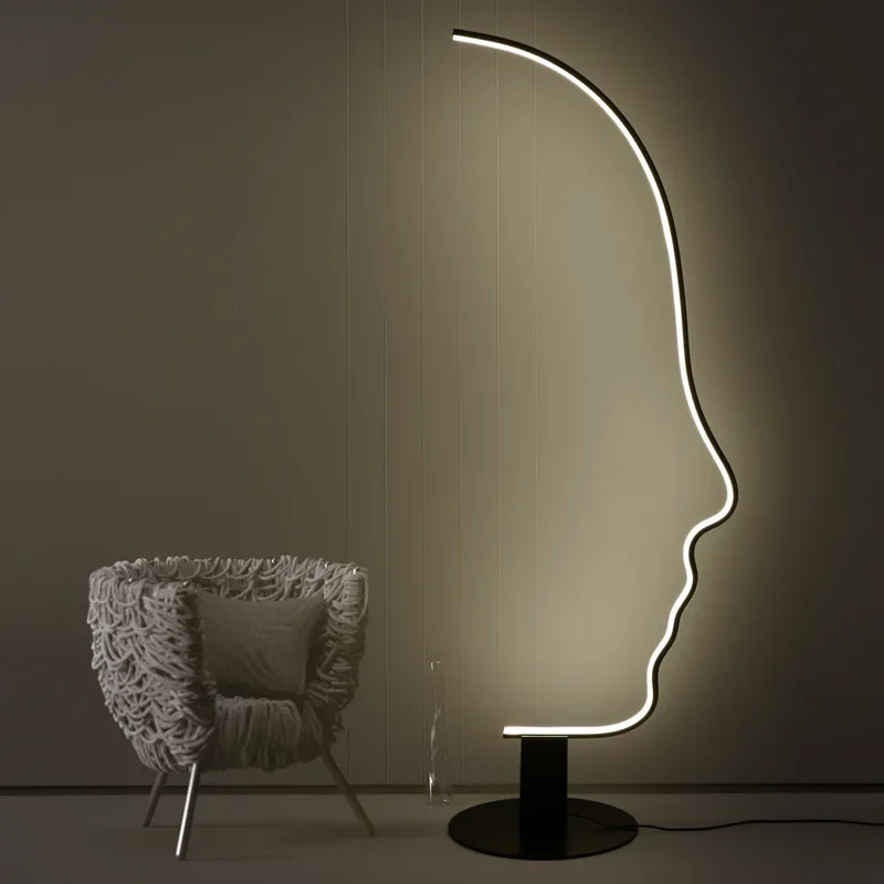 SANDYHA Modern LED Floor Lamp Creative Stand Lights Living Room Bedroom Sofa Decor Stylish Home Lighting Tall Accent Lamp for