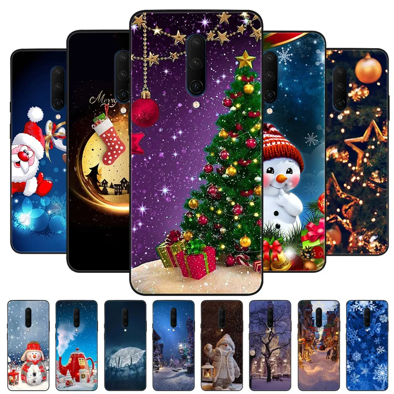 Christmas Painted Cover For Oneplus 7 7T Pro 6 6T 3 T Case Silicone Soft Fundas For Oneplus 5T 5 3 3T Cover One plus 7 pro