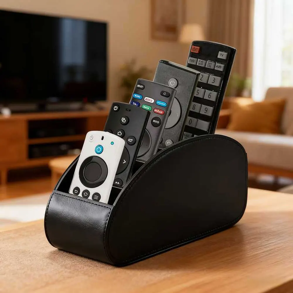 Multi-Compartment Remote Control Storage Box, Multifunctional Desktop Organizer, Suitable for Tv Remotes, Stationery, Glasses, Cosmetics, and Small Items Storage, Space-Saving Bedside Table Storage Box, Universal for Home and Office Settings, Creative and Practical Home Storage Box