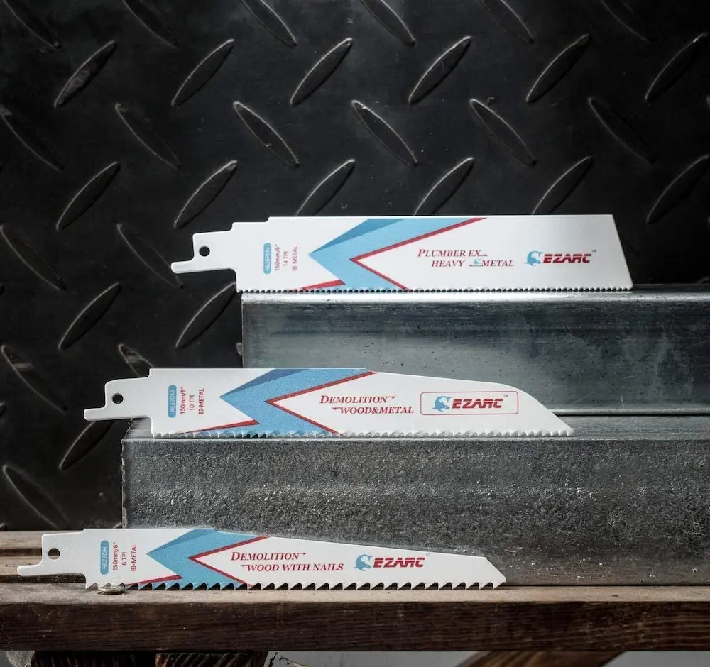 Lame per sega alternativa da 6 pollici 18TPI per metallo sottile 5 pezzi Lame da taglio a sciabola di cobalto bimetallico da 150 mm R622PT Utensili da taglio per metalli