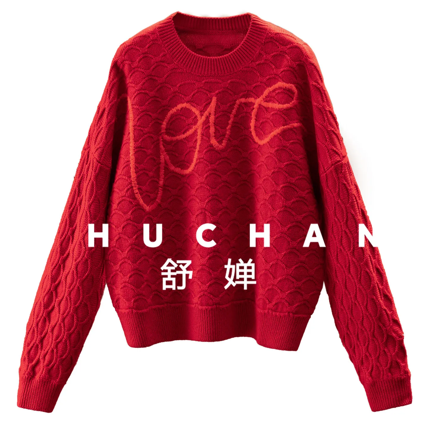 

Christmas Red French Cabinet 100 Wool Wavy Jacquard Sweater Female Pullover 99E3 Sueter Mujer Invierno
