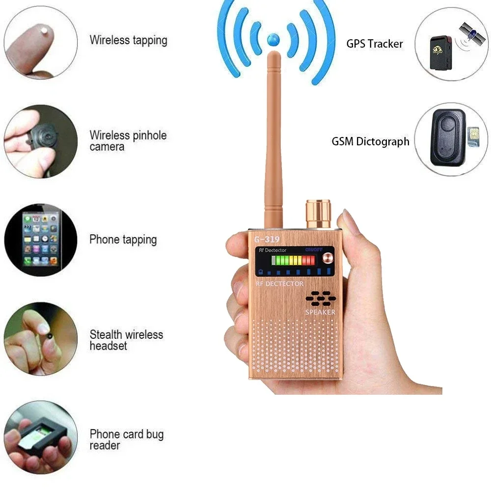 Detector Cameras RF Signal GSM Bug GPS Tracker Spy Things Device Finder Hotels Wireless Mini Hidden Camera Audio Bug Detector