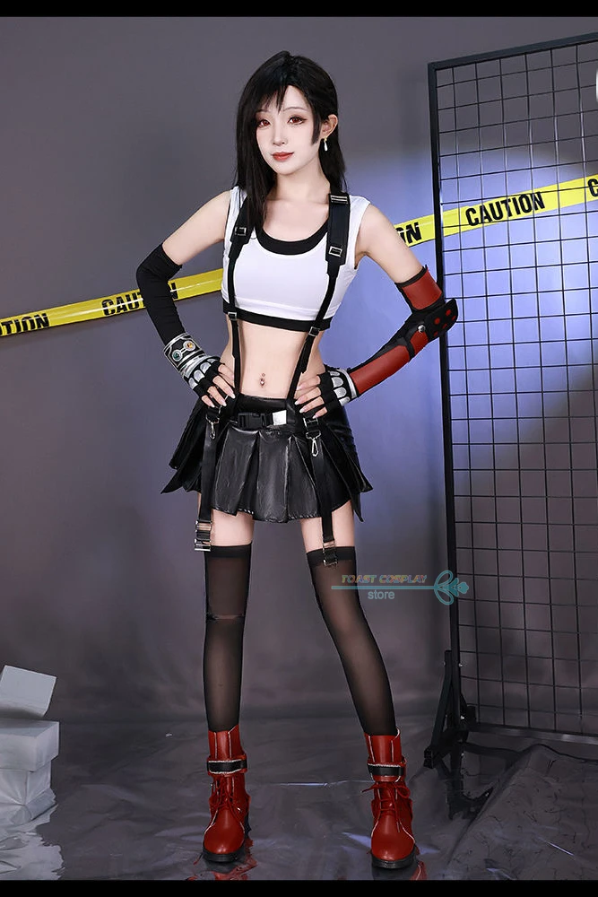 FF VII Tifa Cosplay Costume Game Cosplay Costume Tifa Lockhart Anime Role Play Halloween Party Suits