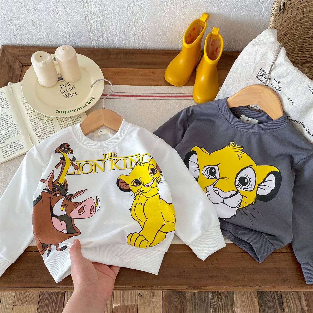 Spring Autumn Children Clothes Tops Long Sleeve Cartoon Sweatshirt Boys And Girls Crewneck Hoodies Disney Kids Clothes Sweater