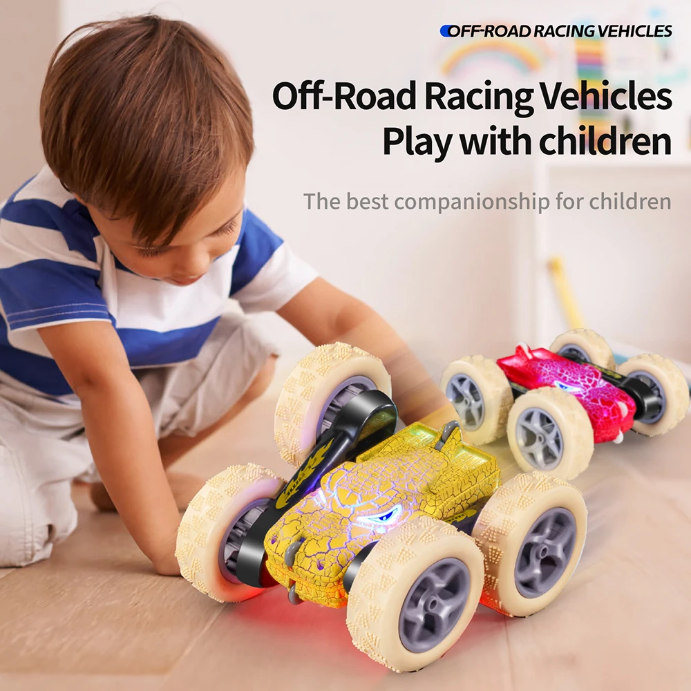 Remote Control Car, RC Cars Toys, RC Car Kids Toys Double Sided Rotating Monster Truck Toys for Girls RC Truck Toy Cars for Boys