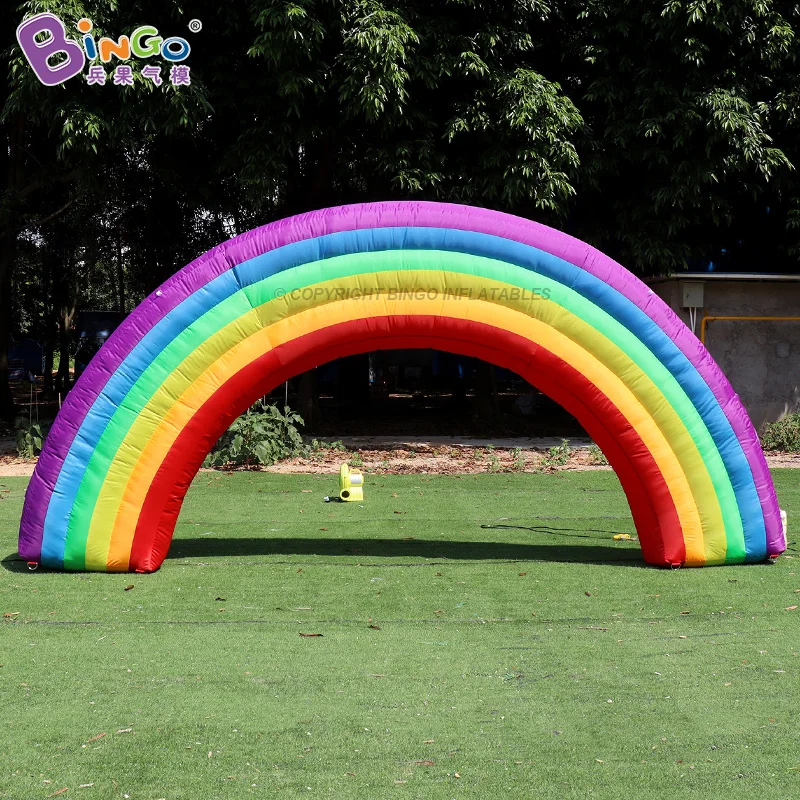 

Customized 4.6x2.3mH Inflatable Rainbow Archway For Mall Event Decoration Air Blow Colorful Arch - BG-A1471